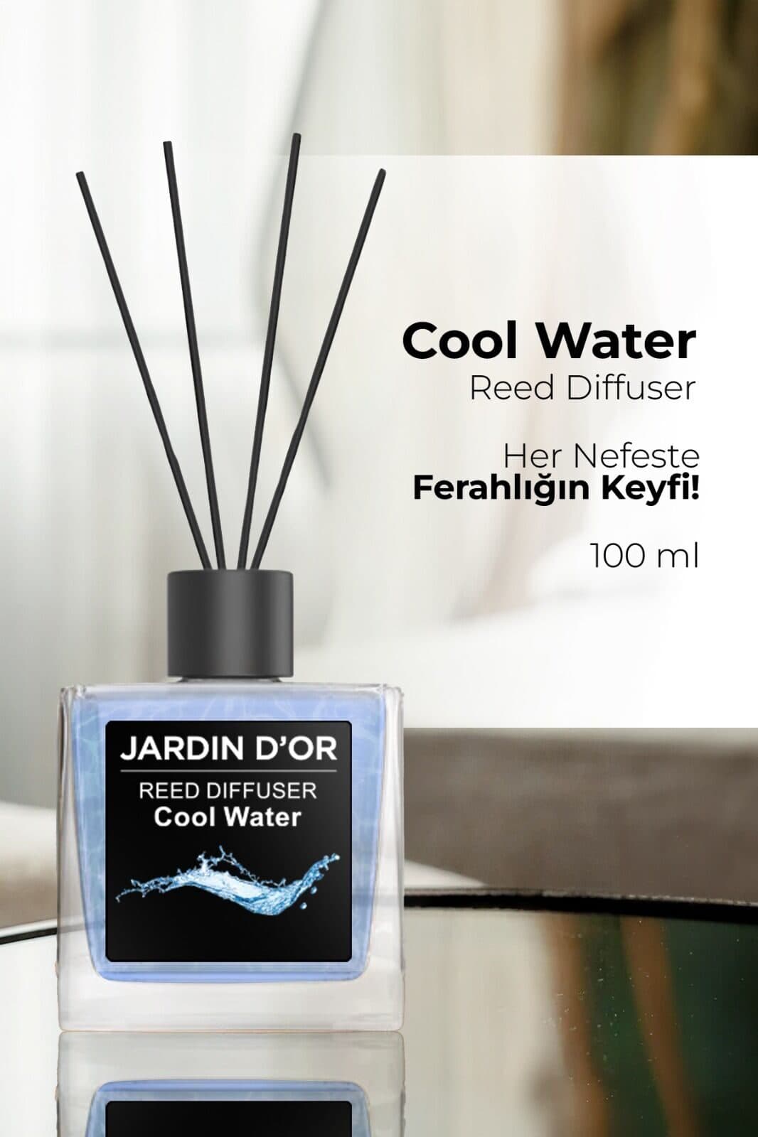 Ароматический диффузор с палочками JARDIN D’OR BLACK CoolWater 100мл