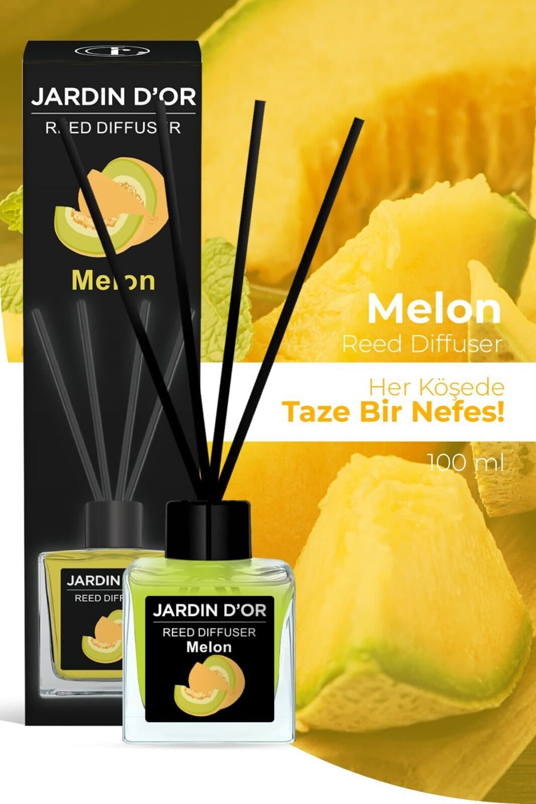 Ароматический диффузор с палочками JARDIN D’OR BLACK Melon 100мл