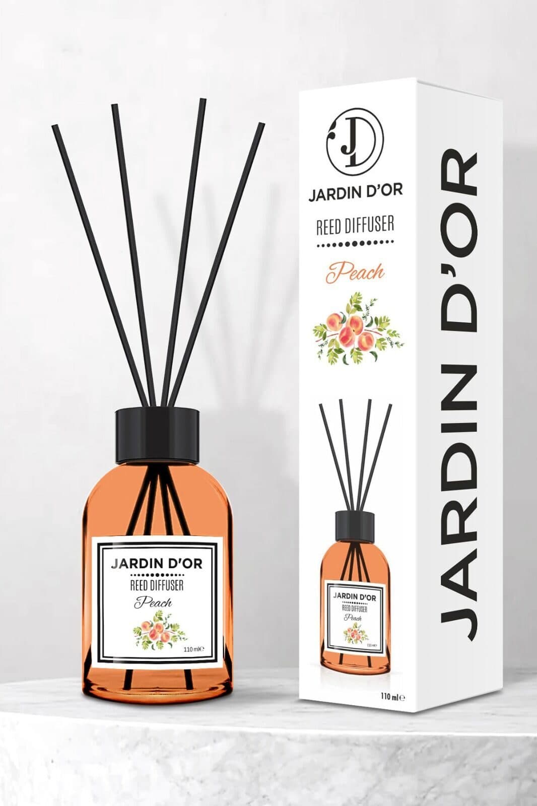 Ароматический диффузор с палочками JARDIN D’OR WHITE Peach 110мл