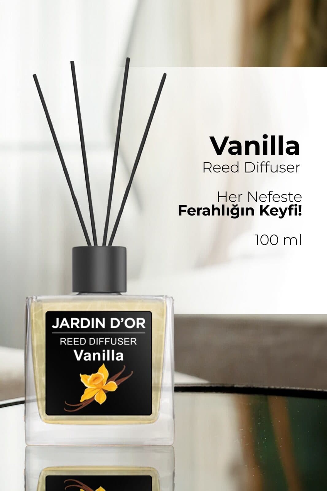 Ароматический диффузор с палочками JARDIN D’OR BLACK Vanilla 100мл