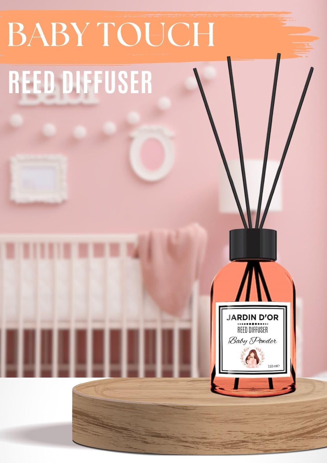 Ароматический диффузор с палочками JARDIN D’OR WHITE BabyTouch 110мл