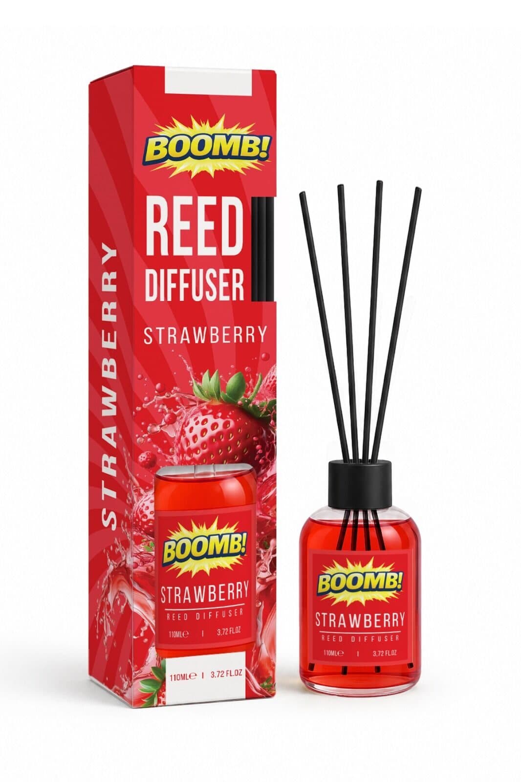 Ароматический диффузор с палочками BOOMB  Strawberry 110мл
