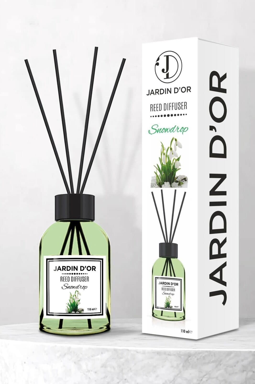 Ароматический диффузор с палочками JARDIN D’OR WHITE Snowdrop 110мл