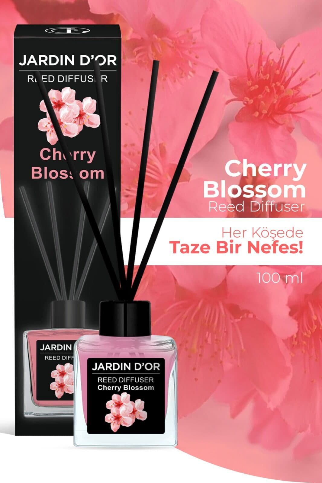 Ароматический диффузор с палочками JARDIN D’OR BLACK CherryBlossom 100мл